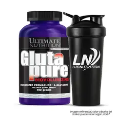 ULTIMATE NUTRITION - Glutapure 400 g - Glutamina + Shaker