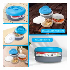 RYBIU IMPORT - Taper Termo Circular de 125L en Celeste y Plomo