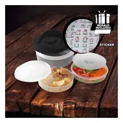 RYBIU IMPORT - Taper Termico Multiuso en Negro y Plomo Y+Regalo Stickers