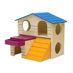 LIVING WORLD - Casa de madera para hhámster y pequeñosroedores- grande