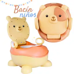 SM - BACIN ENTRENAMIENTO INODORO PARA BEBES NIÑOS INFANTIL PERRITO CREMA