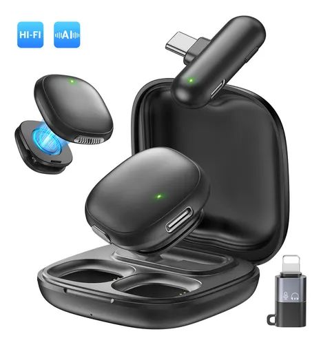 Micrófono Solapero Doble Tipo C Lightning Cancelación de Ruido