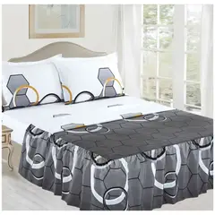 CASATEX - JUEGO DE SÁBANAS CON BLONDA QUEEN