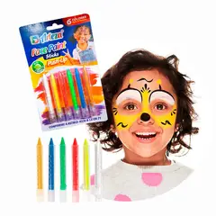 ARTEZA - Maquillaje Niños,Caritas pintadas lápices 6 colores(Pack 2 unds)
