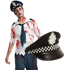 GENERICO - Sombrero de disfraz Halloween de Policia