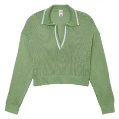 PINK - CHOMPA CAMBRIDGE CROP VERDE TALLA L