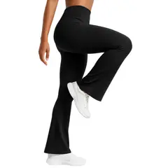 ALPHA FIT - Leggings Flare Mujer - Leggins flare palazo - Malla deportiva mujer