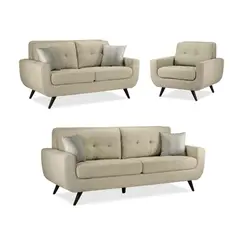 FABIANI HOME - Juego de Sala Emilia 3-2-1 Beige