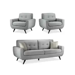 FABIANI HOME - Juego de Sala Emilia 3-1-1 Plata