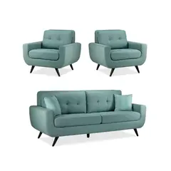 FABIANI HOME - Juego de Sala Emilia 3-1-1 Aqua