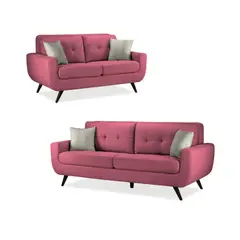 FABIANI HOME - Juego de Sala Emilia 3-2 Rosa