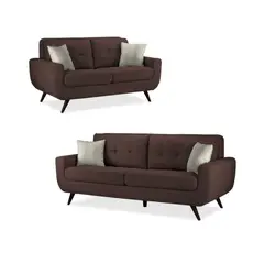 FABIANI HOME - Juego de Sala Emilia 3-2 Chocolate