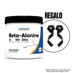 NUTRICOST - Beta Alanina 300 g - 100 servicios Beta Alanine + Straps