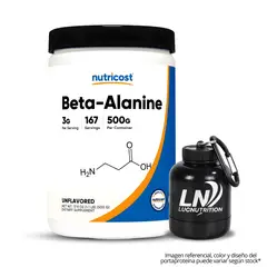 NUTRICOST - Beta Alanina 500 g - 167 servicios Beta Alanine + Portaproteina