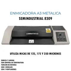 GENERICO - Enmicadora Laminadora A3 Metalica Semindustrial