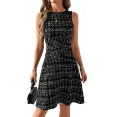 GIOIO - Vestido Mujer Casual Versátil y Cómodo Negro