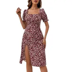 GIOIO - Vestido Mujer Casual Versátil y Cómodo Rojo