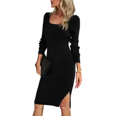GIOIO - Vestido Mujer Casual Versátil y Cómodo Negro