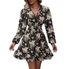 GIOIO - Vestido Mujer Casual Versátil y Cómodo Negro