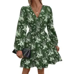 GIOIO - Vestido Mujer Casual Versátil y Cómodo Verde