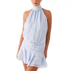 GIOIO - Vestido Mujer Casual Versátil y Cómodo Azul