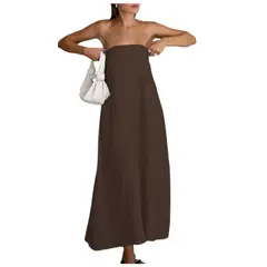 GIOIO - Vestido Mujer Casual Versátil y Cómodo Marrón