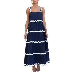 GIOIO - Vestido Mujer Casual Versátil y Cómodo Azul