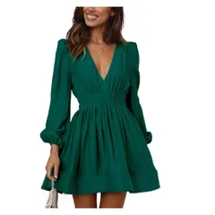 GIOIO - Vestido Mujer Casual Versátil y Cómodo Verde