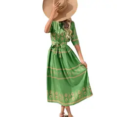 GIOIO - Vestido Mujer Casual Versátil y Cómodo Verde