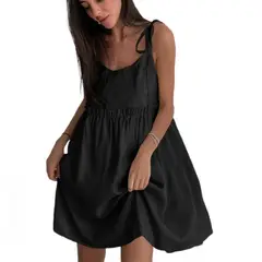 GIOIO - Vestido Mujer Casual Versátil y Cómodo Negro