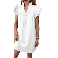 GIOIO - Vestido Mujer Casual Versátil y Cómodo Blanco