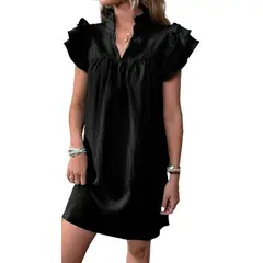 GIOIO - Vestido Mujer Casual Versátil y Cómodo Negro