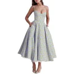 GIOIO - Vestido Mujer Casual Versátil y Cómodo Verde