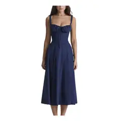 GIOIO - Vestido Mujer Casual Versátil y Cómodo Azul