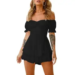 GIOIO - Vestido Mujer Casual Versátil y Cómodo Negro