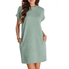 GIOIO - Vestido Mujer Casual Versátil y Cómodo Verde