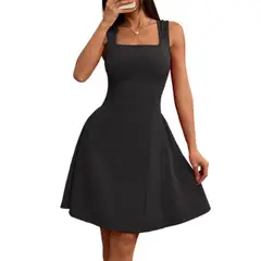 GIOIO - Vestido Mujer Casual Versátil y Cómodo Negro