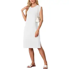 GIOIO - Vestido Mujer Casual Versátil y Cómodo Blanco