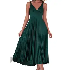 GIOIO - Vestido Mujer Casual Versátil y Cómodo Verde