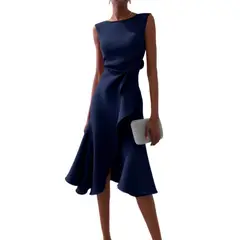 GIOIO - Vestido Mujer Casual Versátil y Cómodo Azul