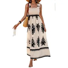 GIOIO - Vestido Mujer Casual Versátil y Cómodo Beige