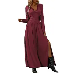 GIOIO - Vestido Mujer Casual Versátil y Cómodo Rojo