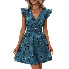 GIOIO - Vestido Mujer Casual Versátil y Cómodo Azul