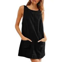 GIOIO - Vestido Mujer Casual Versátil y Cómodo Negro
