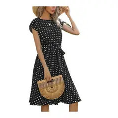 GIOIO - Vestido Mujer Casual Versátil y Cómodo Negro