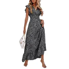 GIOIO - Vestido Mujer Casual Versátil y Cómodo Negro