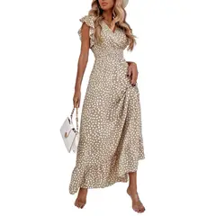 GIOIO - Vestido Mujer Casual Versátil y Cómodo Marrón