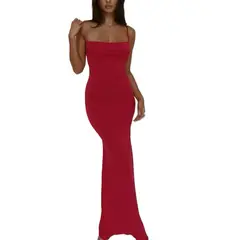 GIOIO - Vestido Mujer Casual Versátil y Cómodo Rojo