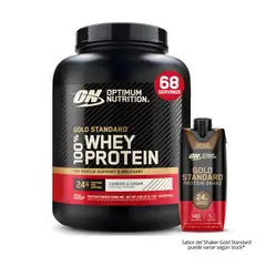 OPTIMUN NUTRITION - Gold Standard Whey 4.65 LB - Cookie and Cream + Bebible Shake Gold Standard 325 ml