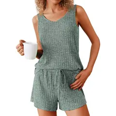 GIOIO - Conjunto de Verano Mujer y Cómodo Verde